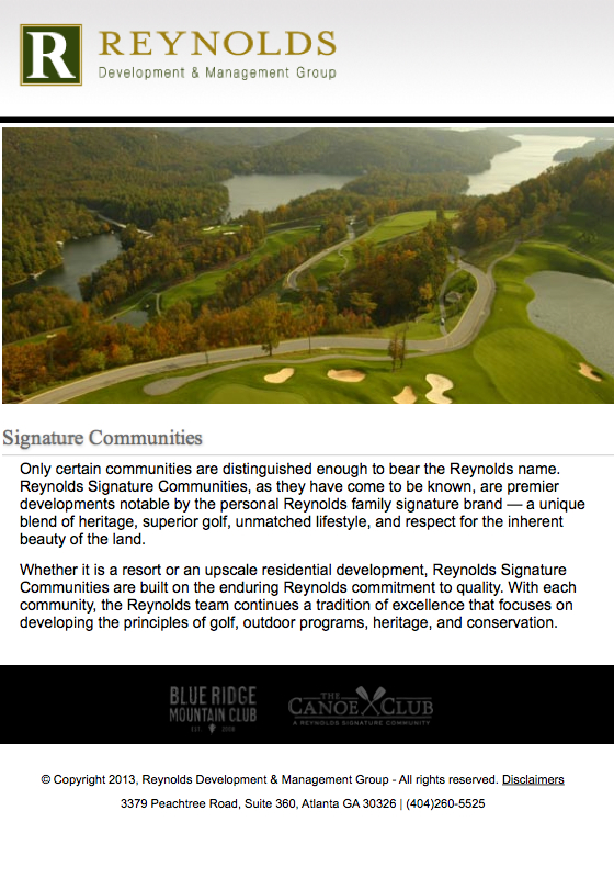 Reynolds Signature Communities